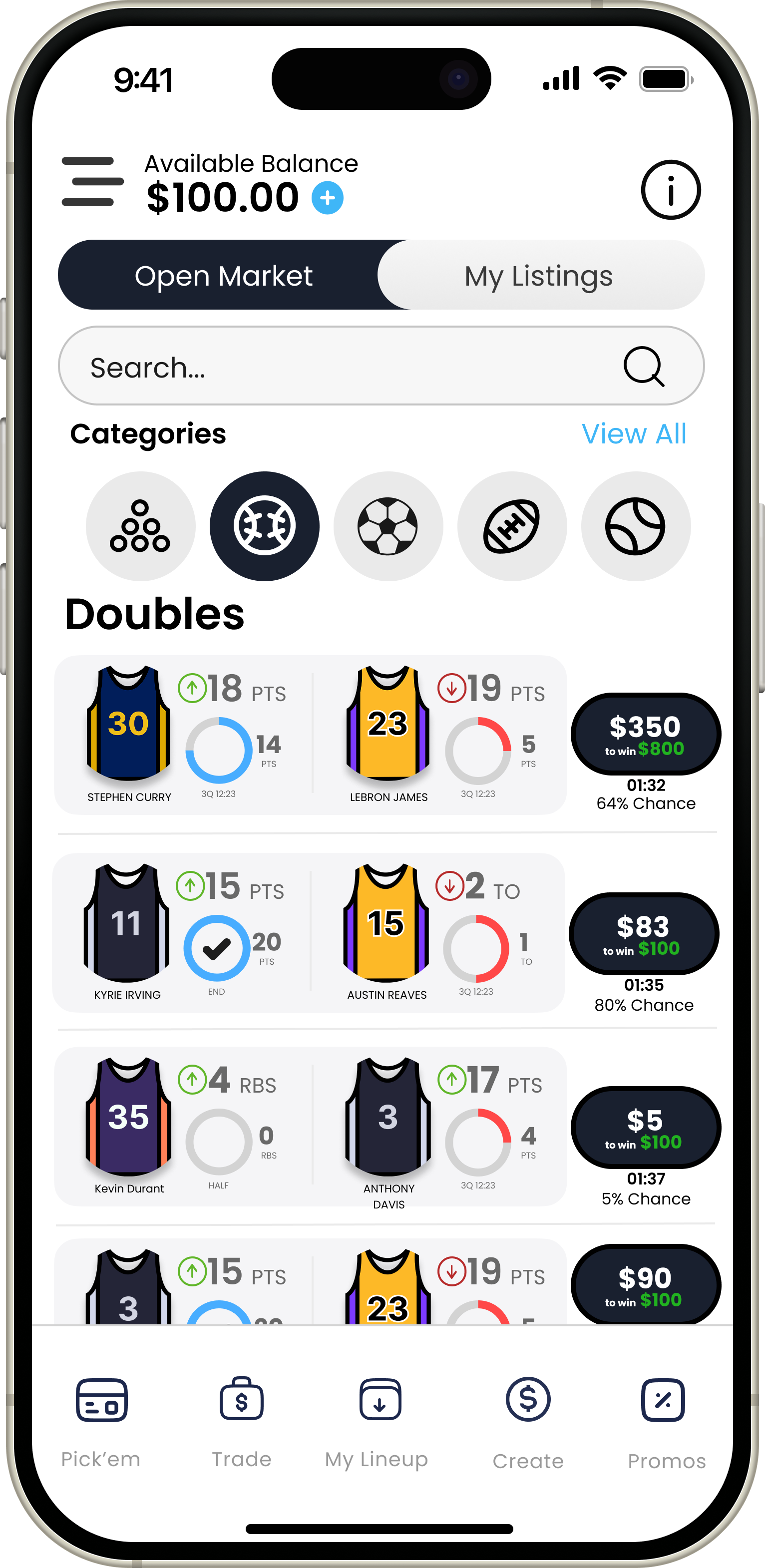 SportStake mobile app preview